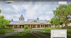 Desktop Screenshot of canyonspringsgc.com